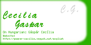cecilia gaspar business card
